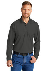 CornerStone® Select Lightweight Snag-Proof Long Sleeve Polo - Charcoal - XS